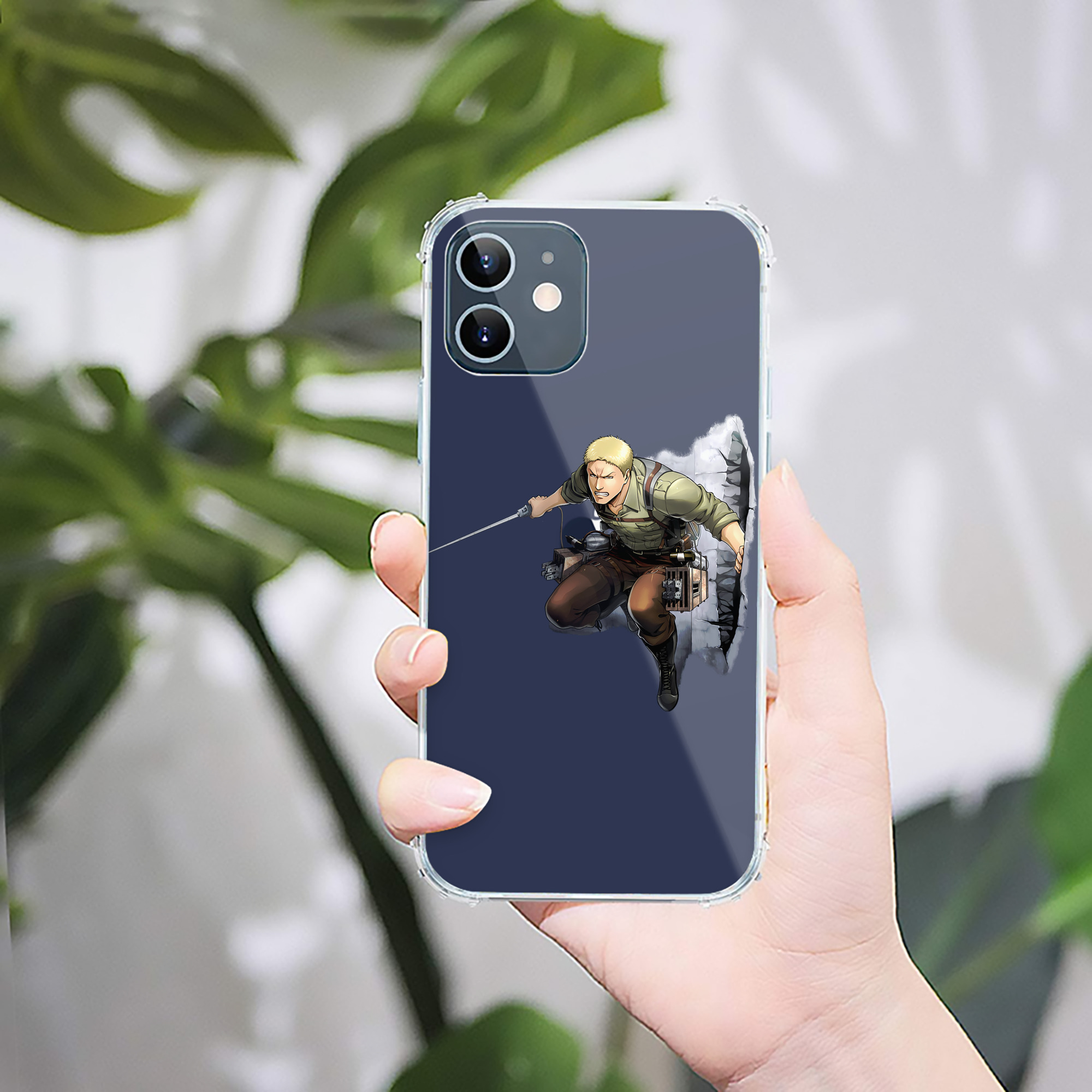 （画像用） 進撃の巨人 ライナー・ブラウン Attack on Titan Reiner Braun 【iPhone 12シリーズ対応】透明スマホケース（クリアソフトケース）